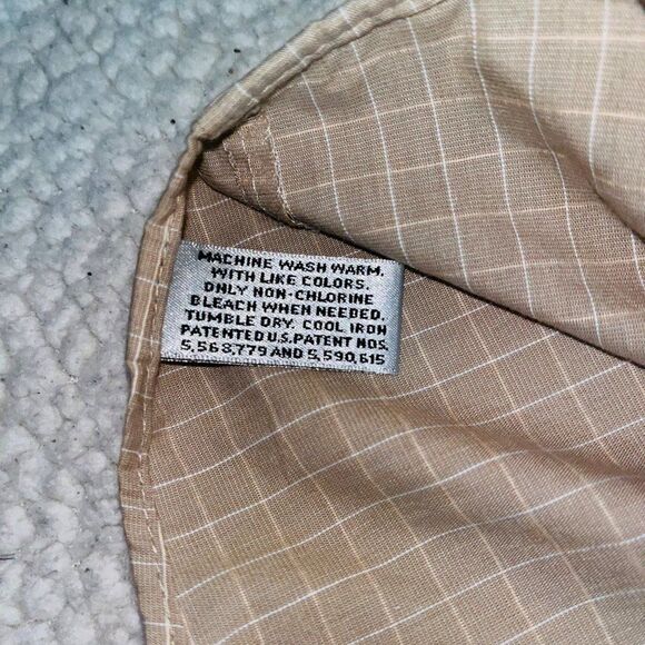 Geoffrey Beene | Long Sleeve Button Down Shirt | Tan | 17.5 32/33 - Picture 5 of 6